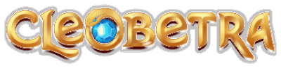 Cleobetra logo: the word Cleobetra in ornate gold lettering with a blue gem set into the letter O.